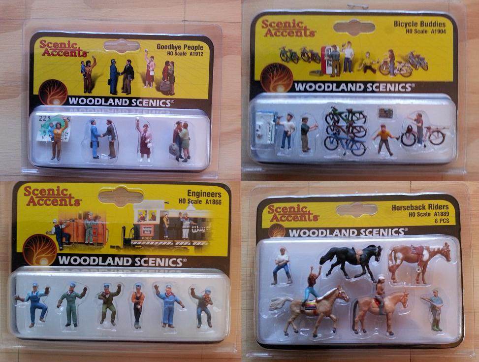 01/14/2014 ~ Woodland Scenics: Goodbye People ~ Bicycle Buddies ~ Engineers ~ Horseback Riders